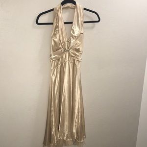 Short gold dress